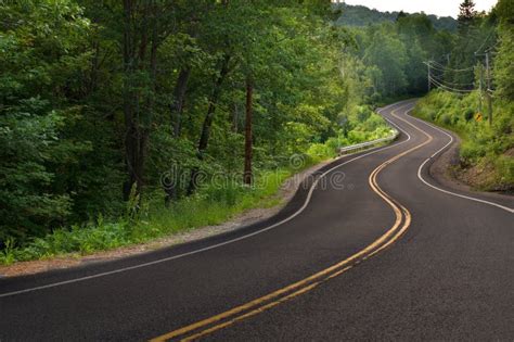 Curved Road In The Mountains Stock Photo - Image of drive, landscape ...