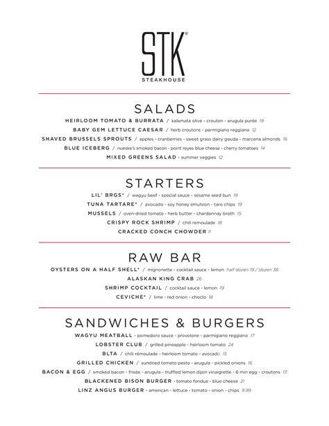 STK Orlando lunch menu - Photo 1 of 2