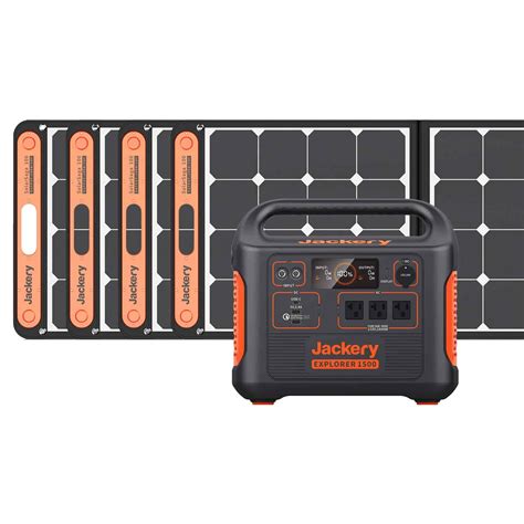 Buy Jackery Solar Generator 1500 1534Wh Capacity with 4XSolar Panels SolarSaga 100W, 3x110V ...