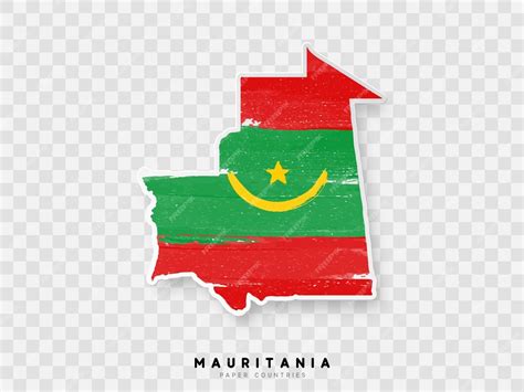 Premium Vector | Mauritania detailed map with flag of country. Painted in watercolor paint ...