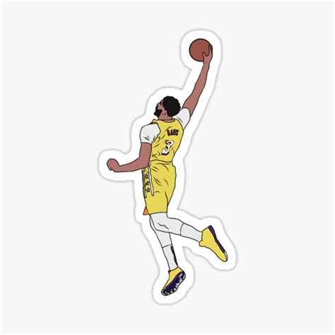 "Anthony Davis Dunk" Sticker for Sale by RatTrapTees | Redbubble