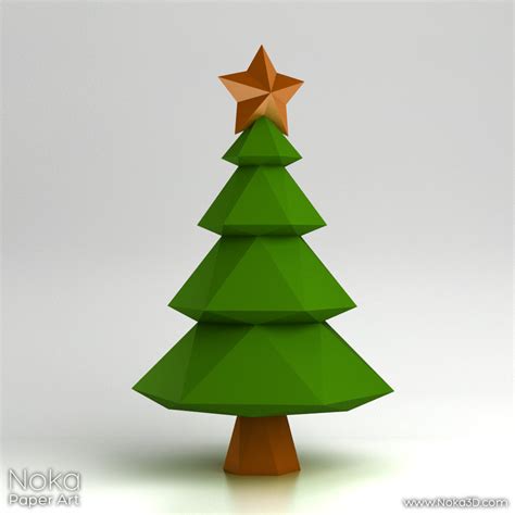 Christmas Tree 3D Papercraft Model. Downloadable DIY - Etsy UK