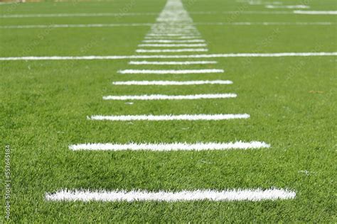 Yard lines on an American football field Stock Photo | Adobe Stock