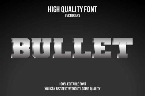 Bullet Vector Text Effect Graphic by kazim.abbas1996 · Creative Fabrica