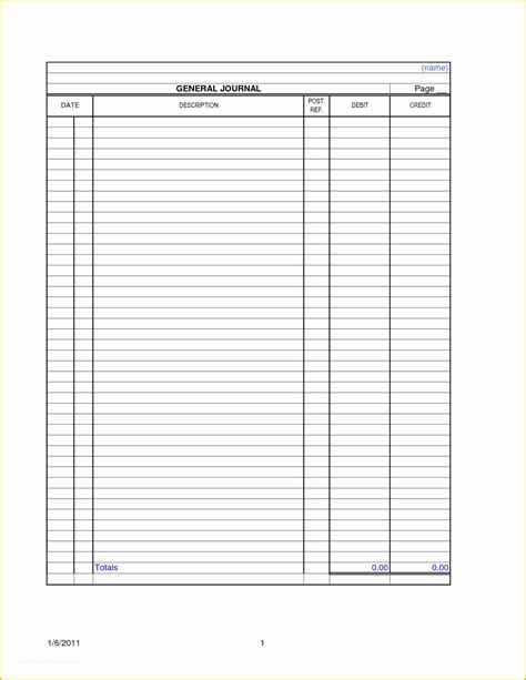 Free Bookkeeping Templates Of 9 Best Of Printable Accounting Journal Templates ...