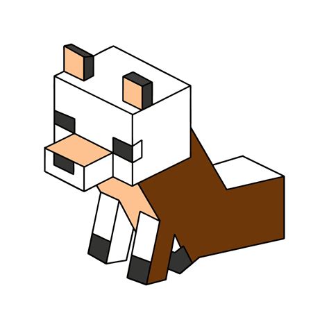 Tegning til fargelegging Minecraft Fox | Coloring-for-Kids.com