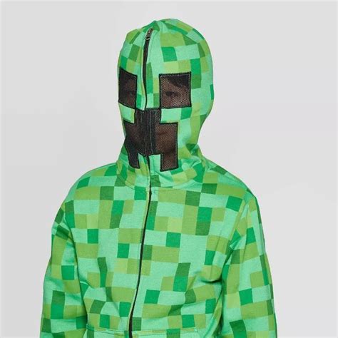 Kids' Minecraft Creeper Costume Fleece Sweatshirt - Green | Kids ...