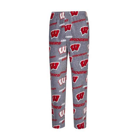 Wisconsin Badgers Adult NCAA Achieve Fleece Pajama Pants - Gray - Walmart.com - Walmart.com