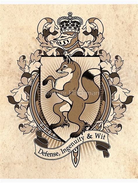 "Fox Coat Of Arms Heraldry" Greeting Card by helloheath | Redbubble ...