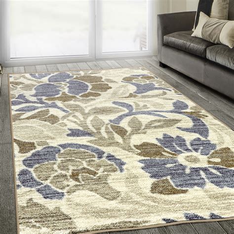 Roselyn Non-Slip Foldable Floral Machine-Washable Area Rug 2x3 - Walmart.com - Walmart.com