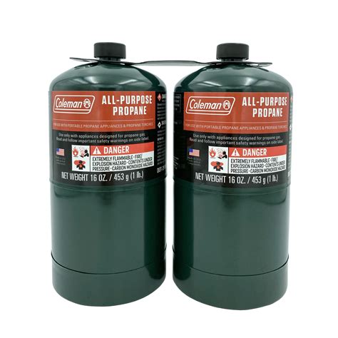 Coleman All-Purpose Propane Gas Cylinder, 16 ounce, 2-Pack - Walmart.com