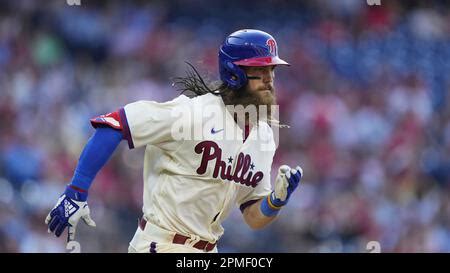 Philadelphia Phillies' Brandon Marsh plays during a baseball game, Tuesday, June 6, 2023, in ...