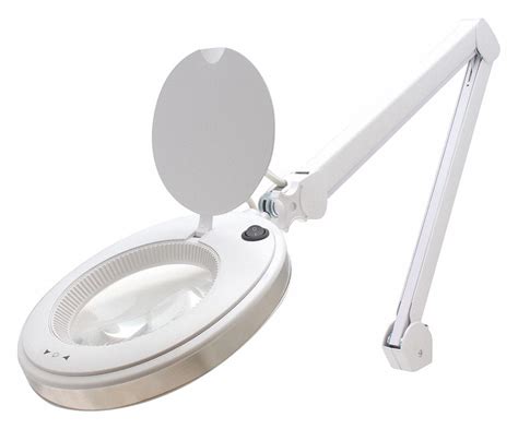 AVEN Round Magnifier Light: Magnifier Light, 2.25x/3x, 800 lm, 8 Diopter, White, Round, Clamp ...