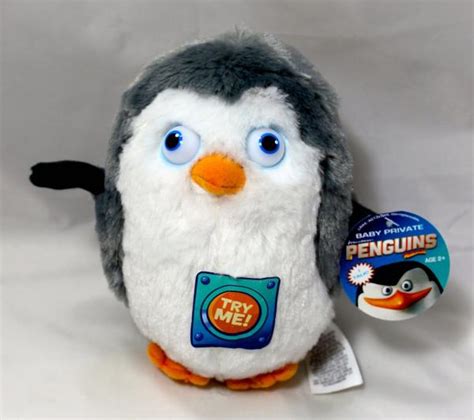 Penguins of Madagascar Movie BABY PRIVATE Talking Plush Stuffed Animal ...