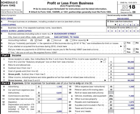 Irs Form 1040 Schedule C 2020 Solved 1 The Image Shows A Completed | Images and Photos finder