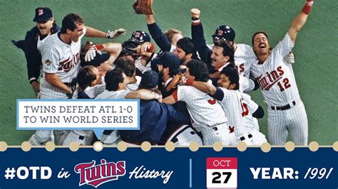 Oct. 27, 1991, Twins win 1991 World Series - YouTube