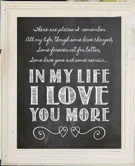 IN MY LIFE Beatles Song Lyric Quote Digital Design Typography Art File - Download & You Print ...