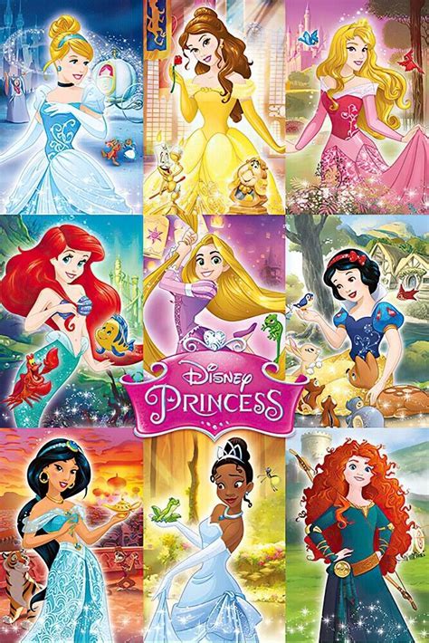 DISNEY PRINCESS - MOVIE POSTER / PRINT (9 PRINCESSES - MONTAGE) (24" x 36") | eBay