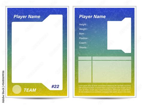 Sport player trading card frame border template design Stock Vector | Adobe Stock