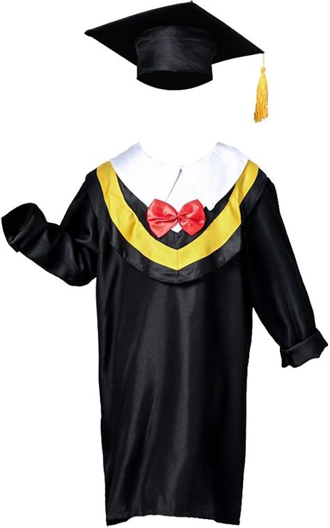 Buy Amosfun Kids Graduation Gown and Cap Graduation Robe Tassel Cap for Preschool 140cm Height ...