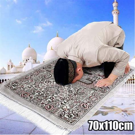 Islamic Portable Prayer Rug Muslim Prayer Mat Salat Sajadah Namaz ...