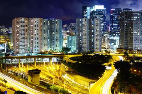 Premium Photo | City skyline at night