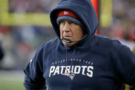 Which color will Bill Belichick's hoodie be? Grey (1/2) Blue... Photo ...