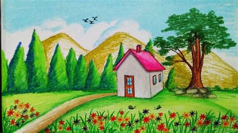 1001 + ideas de dibujos de paisajes que enamoran | Drawing scenery ...