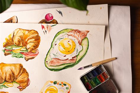 Watercolor food on Behance