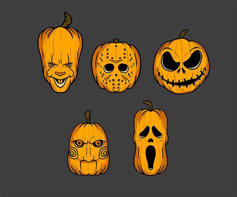 Horror Movie Designer Wanted: Create a set of pumpkin graphics with the ...