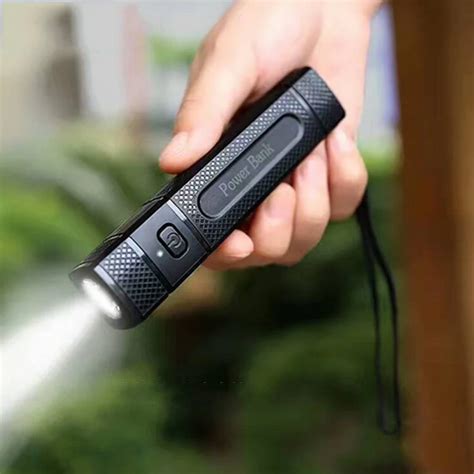 Multifunction flashlight with Power bank and Compass Portable 18650 torch light rechargeable ...