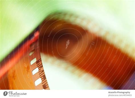 35mm negative film strip in blur. - a Royalty Free Stock Photo from ...