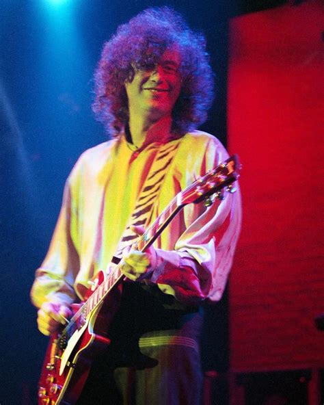 Candid Portrait Of Smiling Jimmy Page On Stage At The Outrider Concert ...