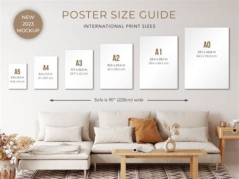 Wall Art Size Guide Frame Size Guide Comparison Chart - Etsy Singapore