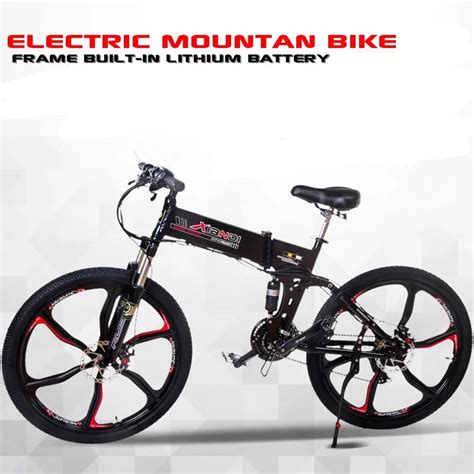 26/24 inch electric mountain ebike 350w folding aluminum frame 48v ...