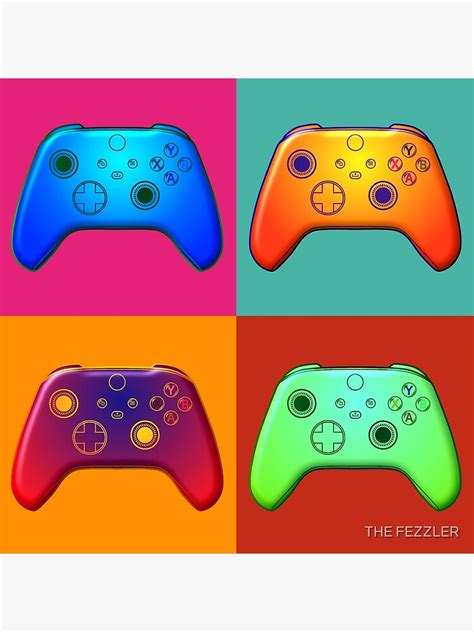 "Pop Art Xbox Controllers" Photographic Print by SHFARROW | Redbubble