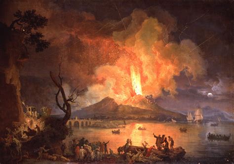 Eruption of Mount Vesuvius with the Ponte della Maddalena in the Distance - Seeing Nature