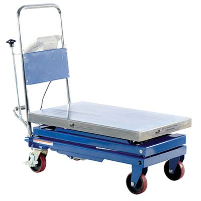 Hydraulic Scissor Lift Cart w/Scale, 500-lb. Cap., 38"H | Labelmaster