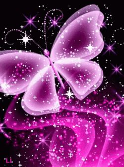 Purple Butterfly Hearts Good Night GIF | GIFDB.com