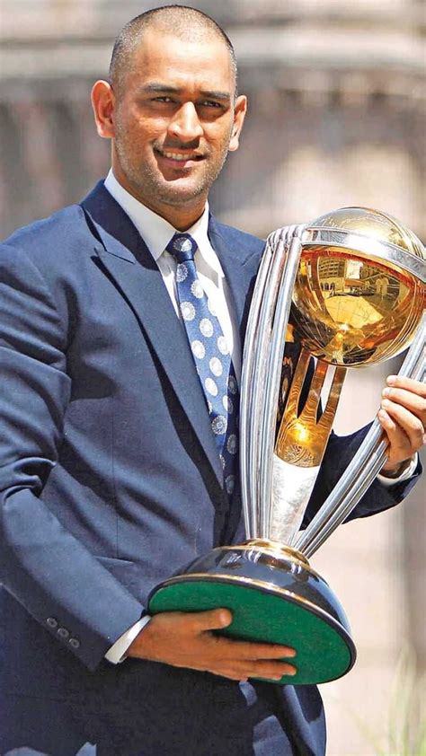 Dhoni With Icc Cricket World Cup, dhoni , icc cricket world cup ...