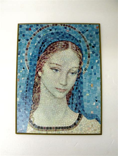 Religious Collectibles Madonna Icon Mosaic Stained Glass For Mirror Mosaic, Mosaic Wall, Mosaic ...