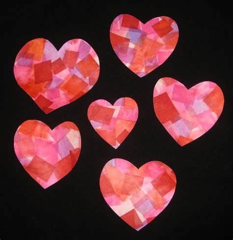 Tissue Paper Hearts | Fun Family Crafts