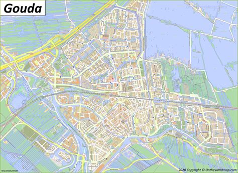 Detailed Map of Gouda