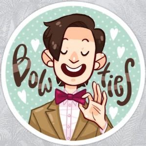 Bow Ties 11th Doctor Sticker - Go Doctor Who