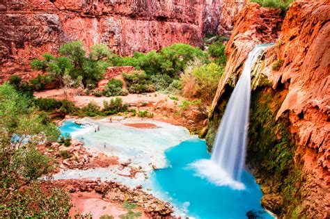 Havasu Falls, Havasupai Indian Reservation jigsaw puzzle in Waterfalls puzzles on ...