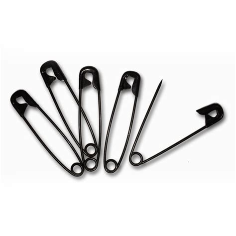 Black Safety Pins, 2" (5-pack)