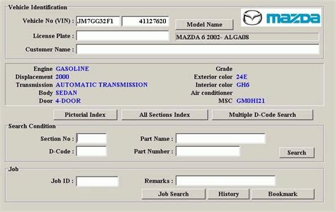 Mazda Asia 2012 LHD Spare Parts Catalog Download