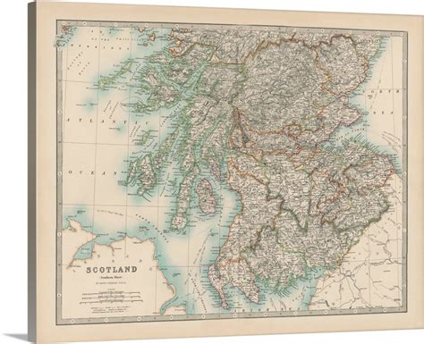 Johnston's Map of Scotland | Great Big Canvas