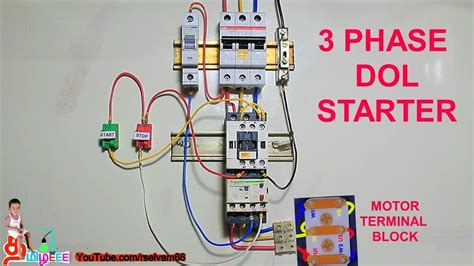 3 Phase Induction Motor DOL Starter - YouTube