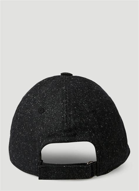 Embroidered Logo Baseball Cap in Black 424